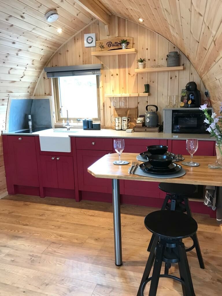 Buttercup Glamping Pod Kitchen