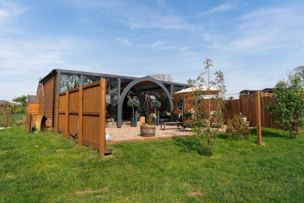 Bluebell pod at hedgerow luxury glamping