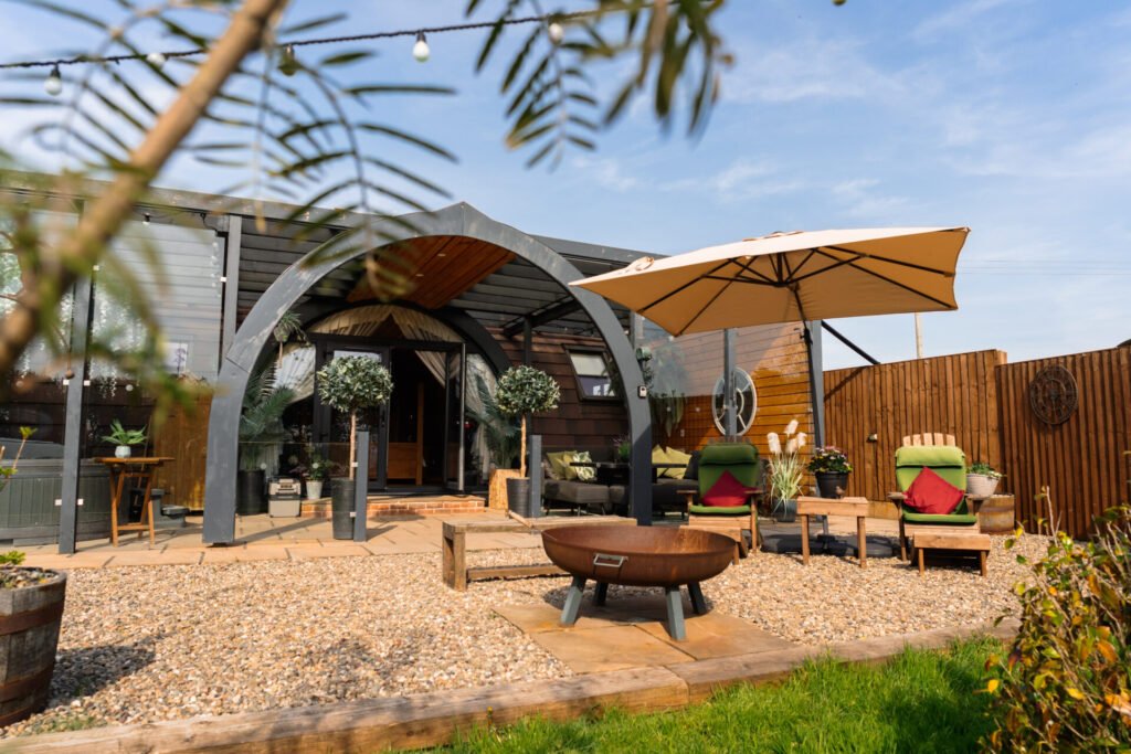 Bluebell pod at hedgerow luxury glamping