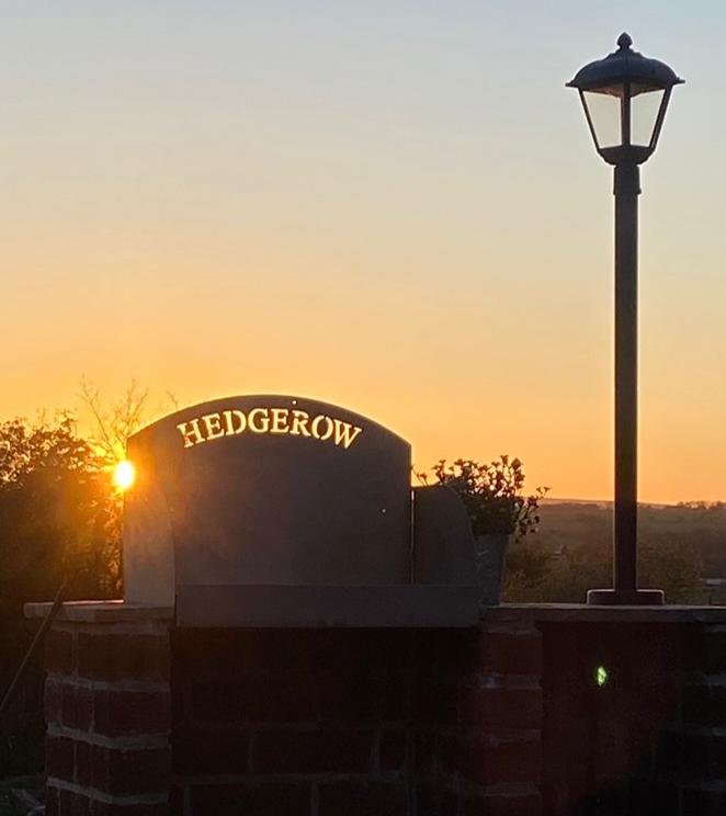 sunset at hedgerow luxury glamping