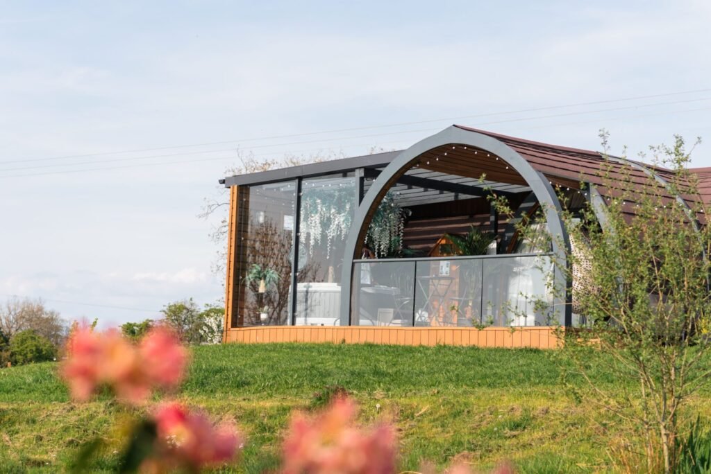 Foxglove glamping pod at hedgerow luxury glamping in yorkshire