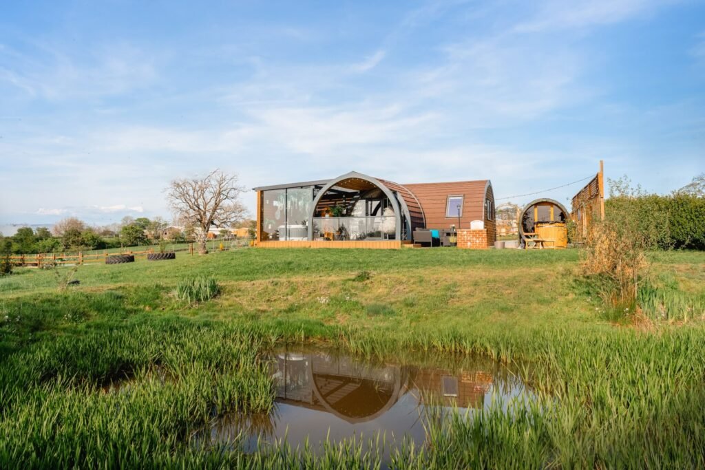 Foxglove glamping pod at hedgerow luxury glamping in yorkshire