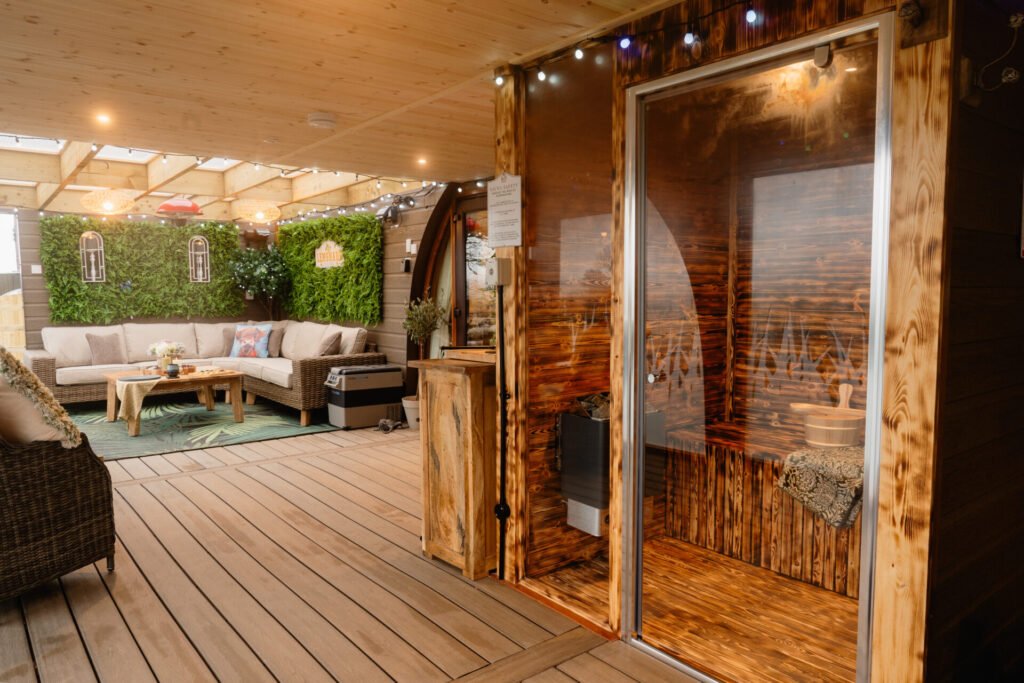 sauna in bramble pod