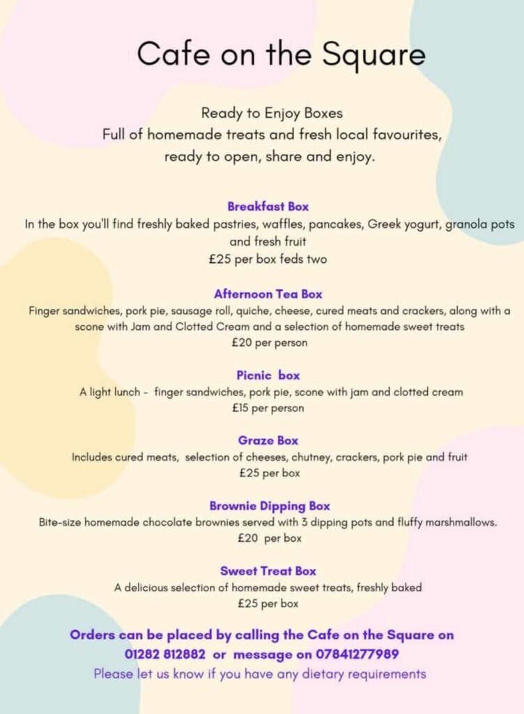 Cafe on the Square Barnoldswick ready to enjoy food boxes